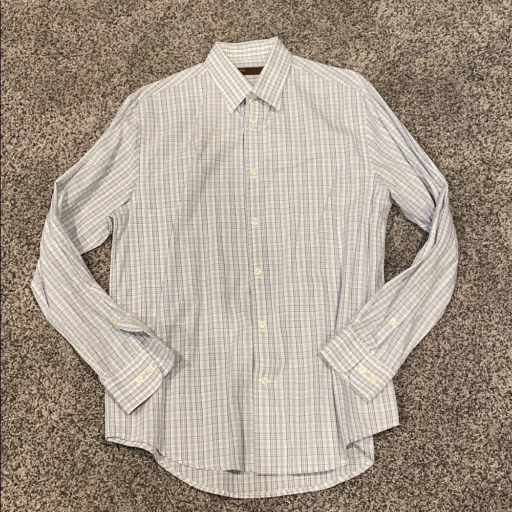 Perry Ellis blue button down with blue stripes